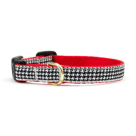 Classic Black Houndstooth Dog Collar