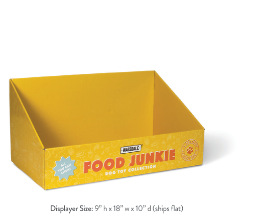 Wagsdale Food Junkie Dog Toy Collection displayer