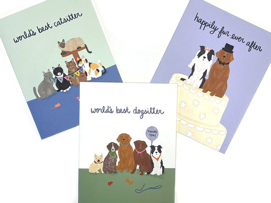 Dog Wedding Card (Pack of 6)