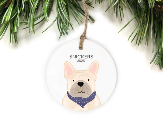 Snickers 2023 French Bulldog Christmas Ornament