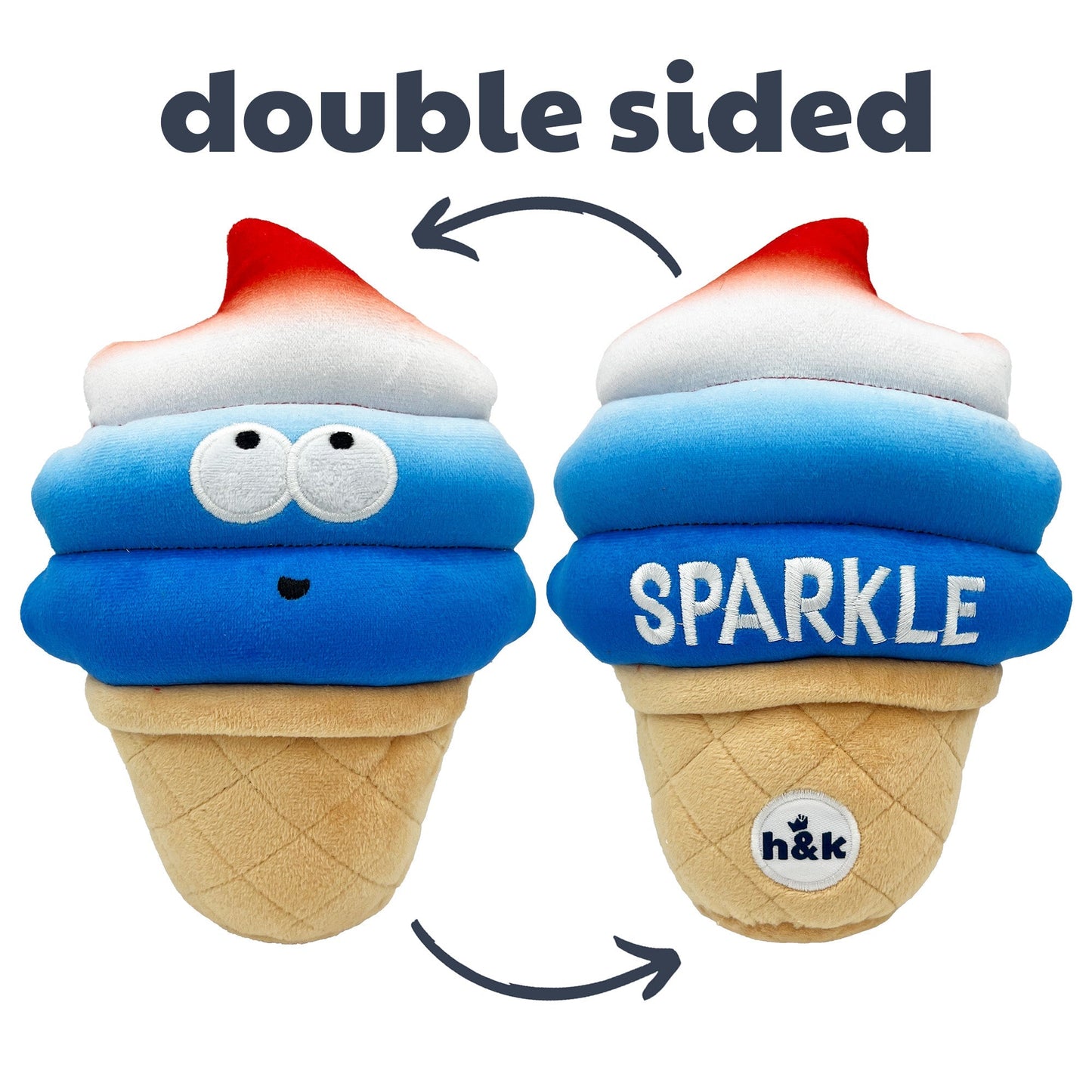 Fro-Yo Pawtriot Cone Dog Toy (Double Sided)