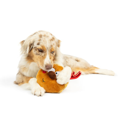Gotta Dash Reindeer Cookie Dog Toy (Double Sided)
