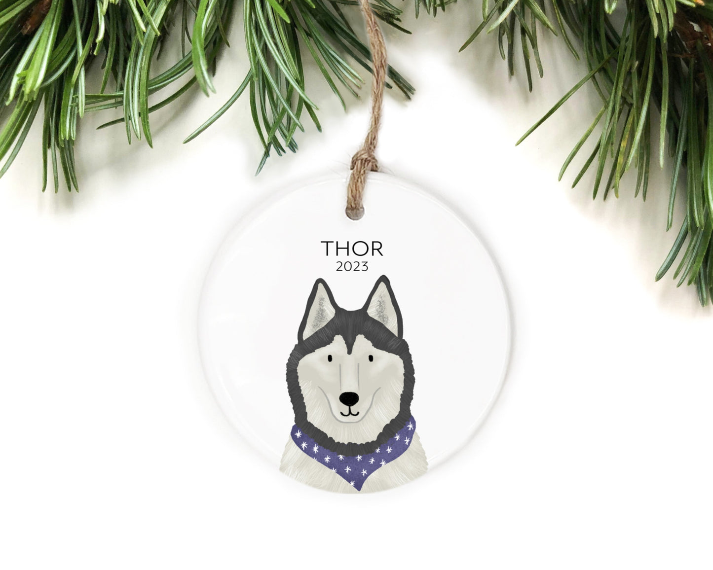 Siberian Husky Ornament