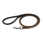 Soft Leather Dual-Color Braided Round Dog Lead