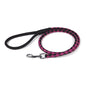 Soft Leather Dual-Color Braided Round Dog Lead