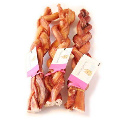 12" Jumbo Braided Bully Stick - Odor Free (Bulk) - Pack of 25