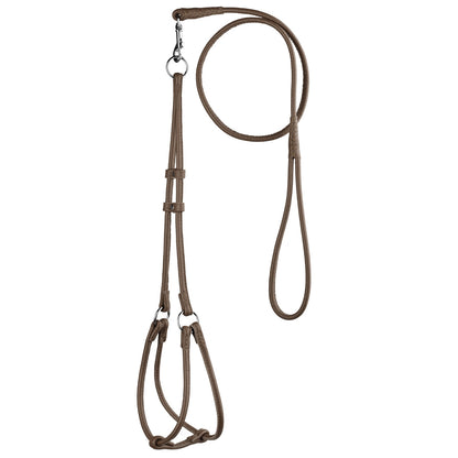 Soft Leather Round Step-In Harness + Round Lead