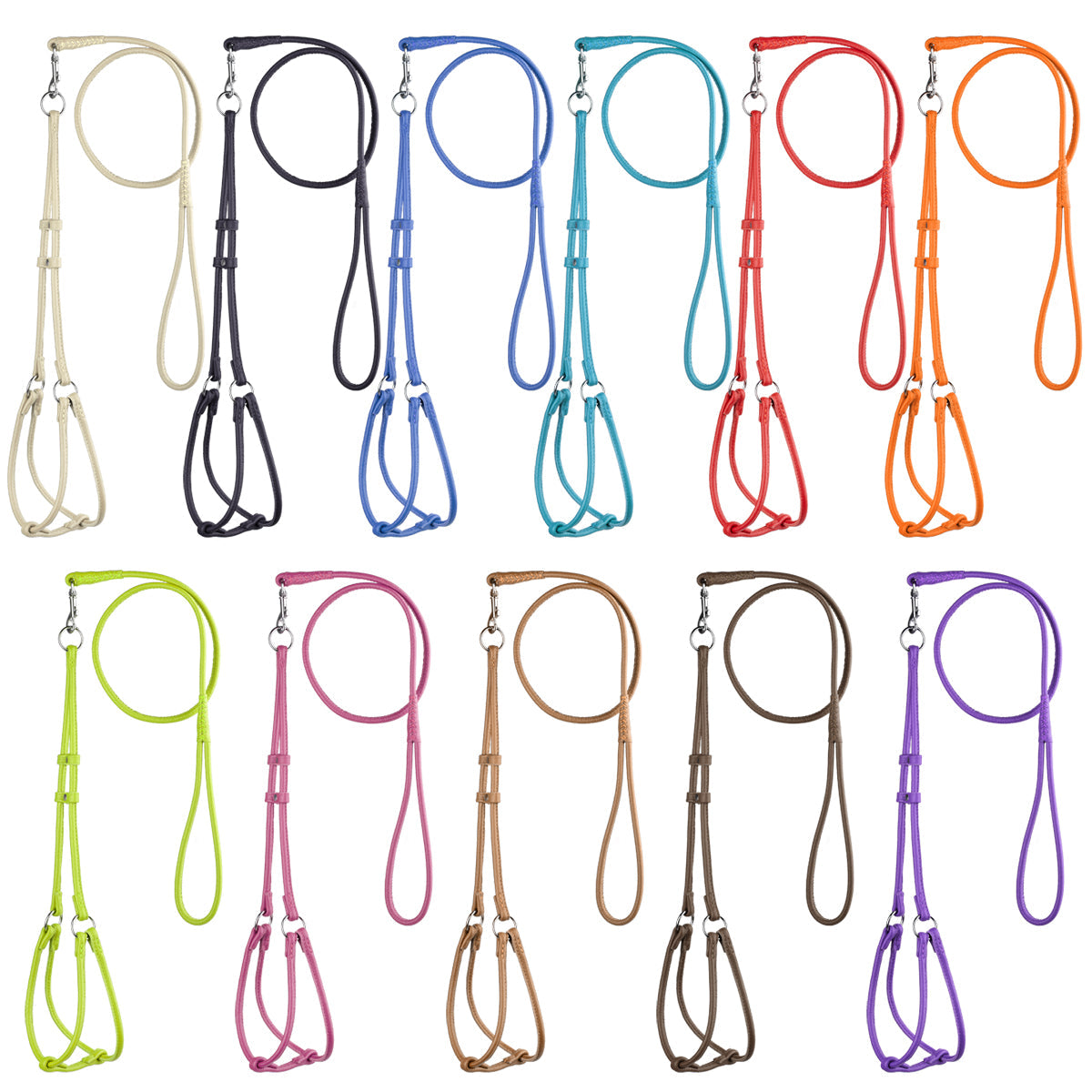Soft Leather Round Step-In Harness + Round Lead