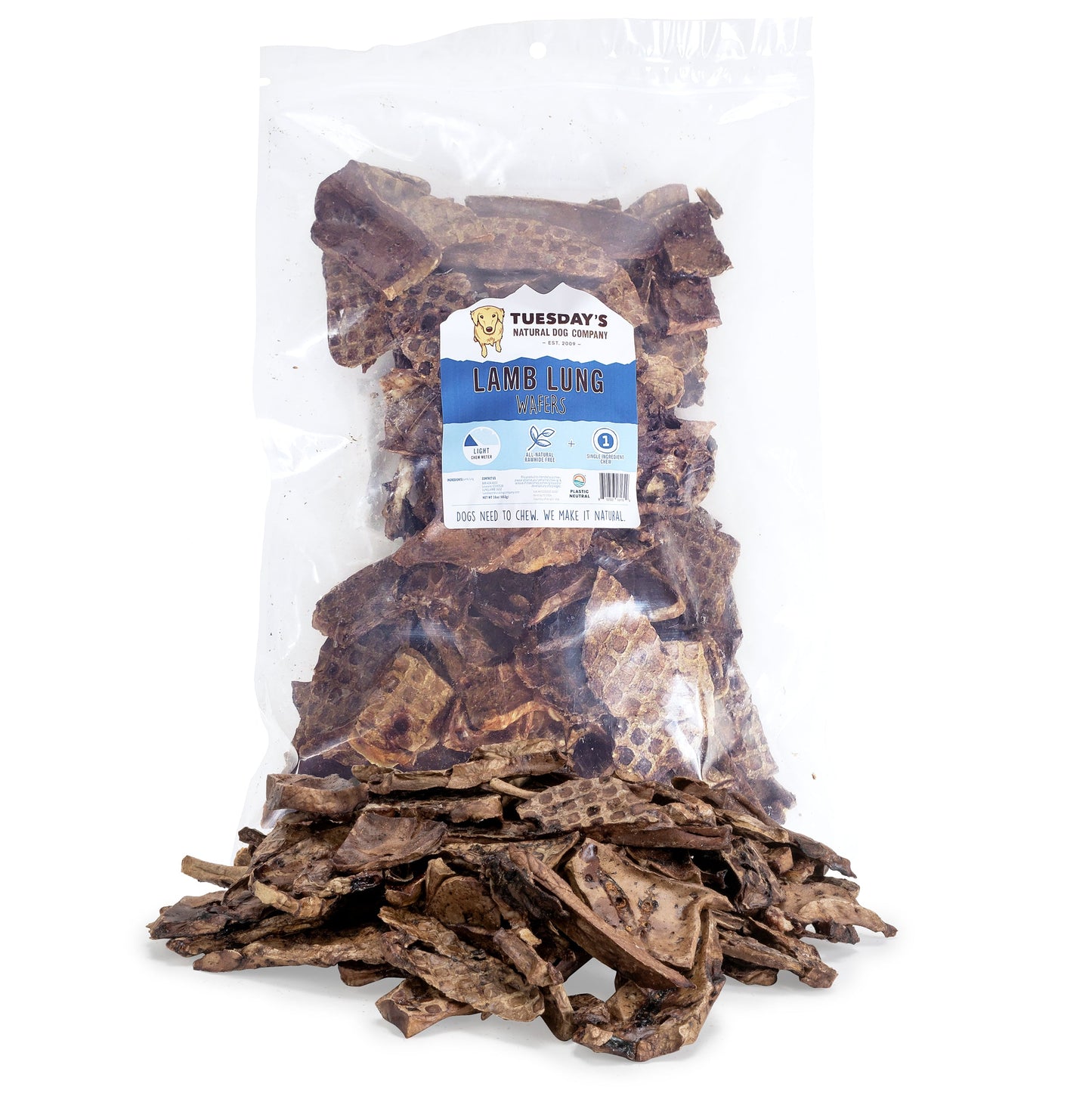 Lamb Lung Wafers - 16 oz- EACH