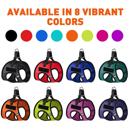 York Mesh Dog Harness + Built-in Hook & Loop Fasteners
