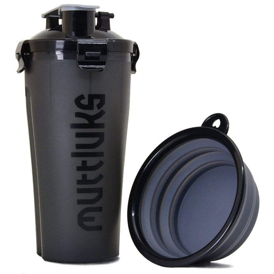 Muttluks water bottle and collapsible bowl