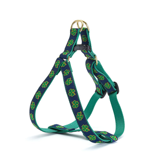 Navy Shamrock Dog Harness