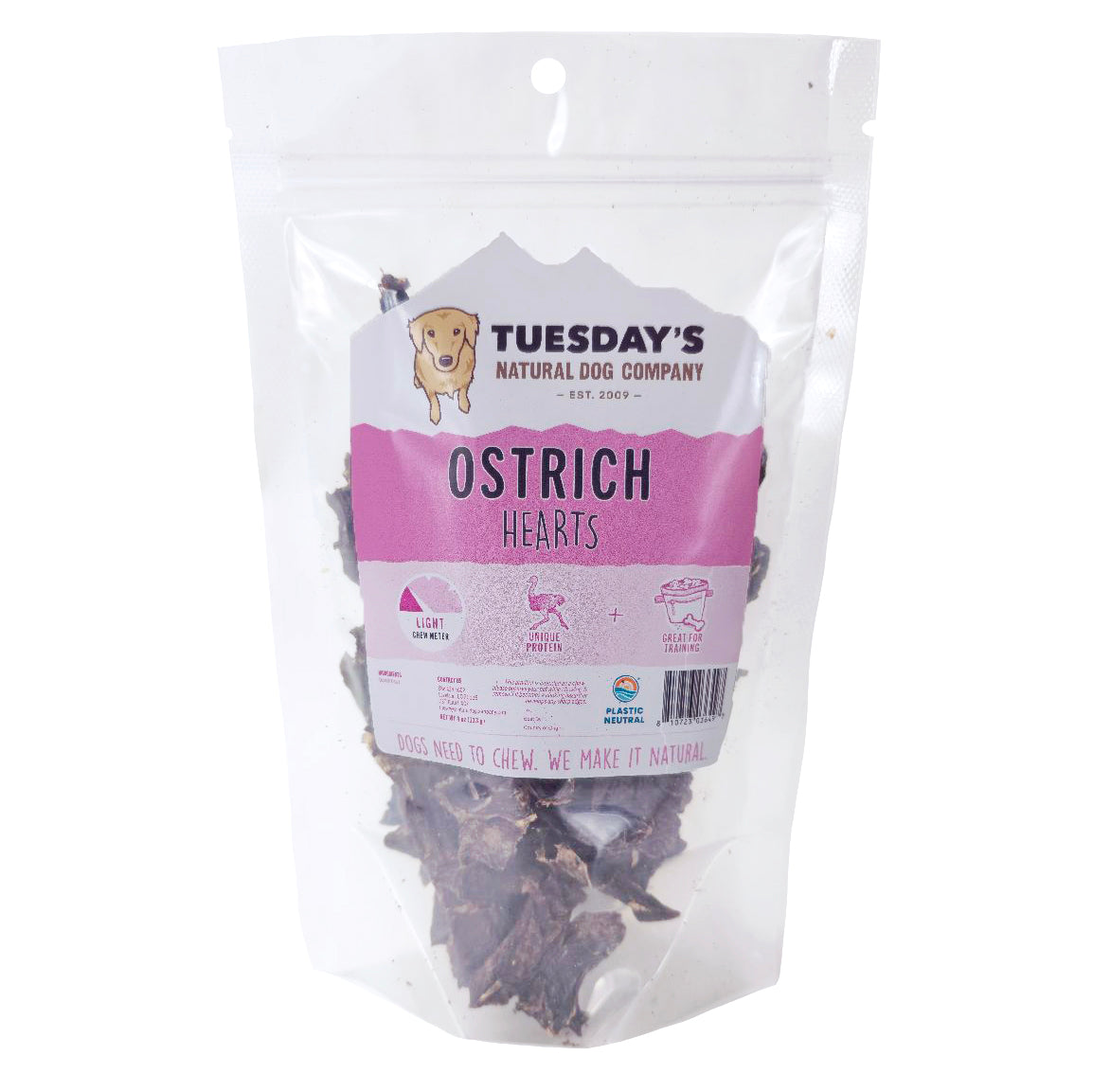 Ostrich Hearts - 4 oz- EACH