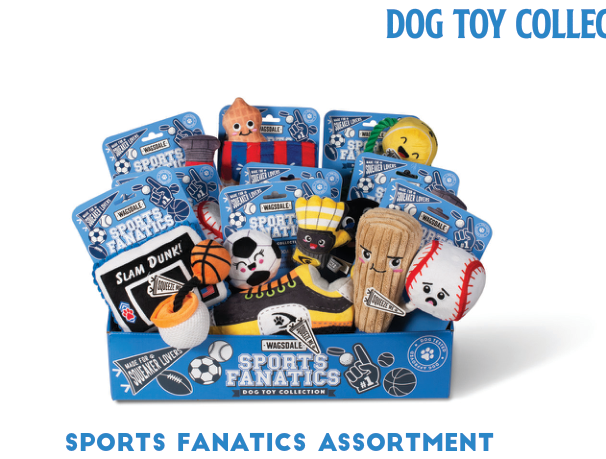 WD Sports Fanatics Assortment dog toys by Fringe Studio
