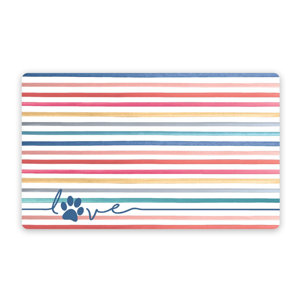 Love Stripes Pet Placemat