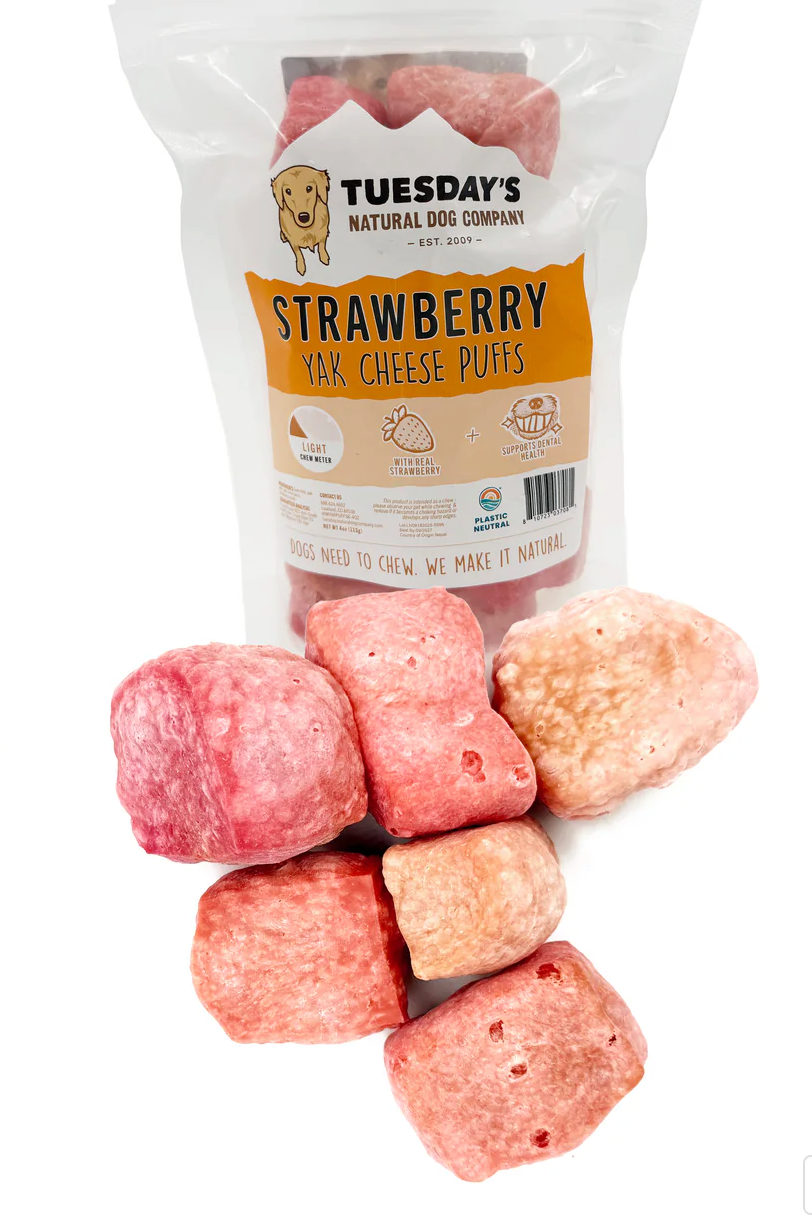 Strawberry Yak Cheese Puff- Each