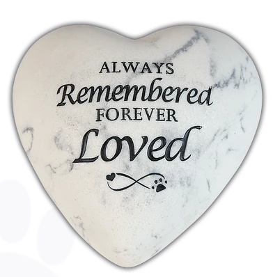 Memorial Heart Stones Assortment - includes 2 each of all 3 designs.