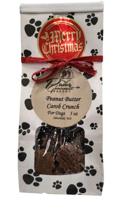 Paws Gourmet Bakery Peanut Butter Carob Crunch for Dogs, 5 oz, Silverdale, WA