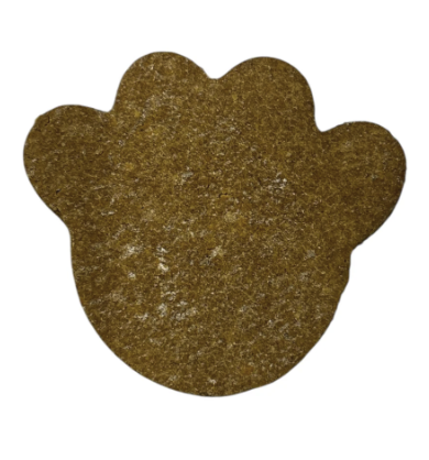Paw print shaped dog treat