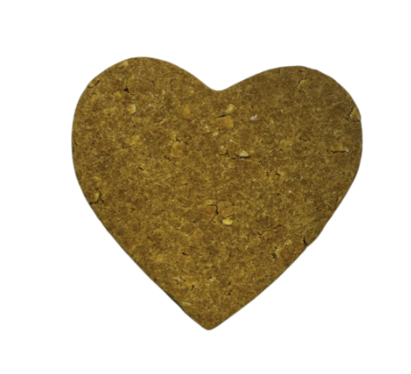 Heart-shaped cookie with a textured surface
