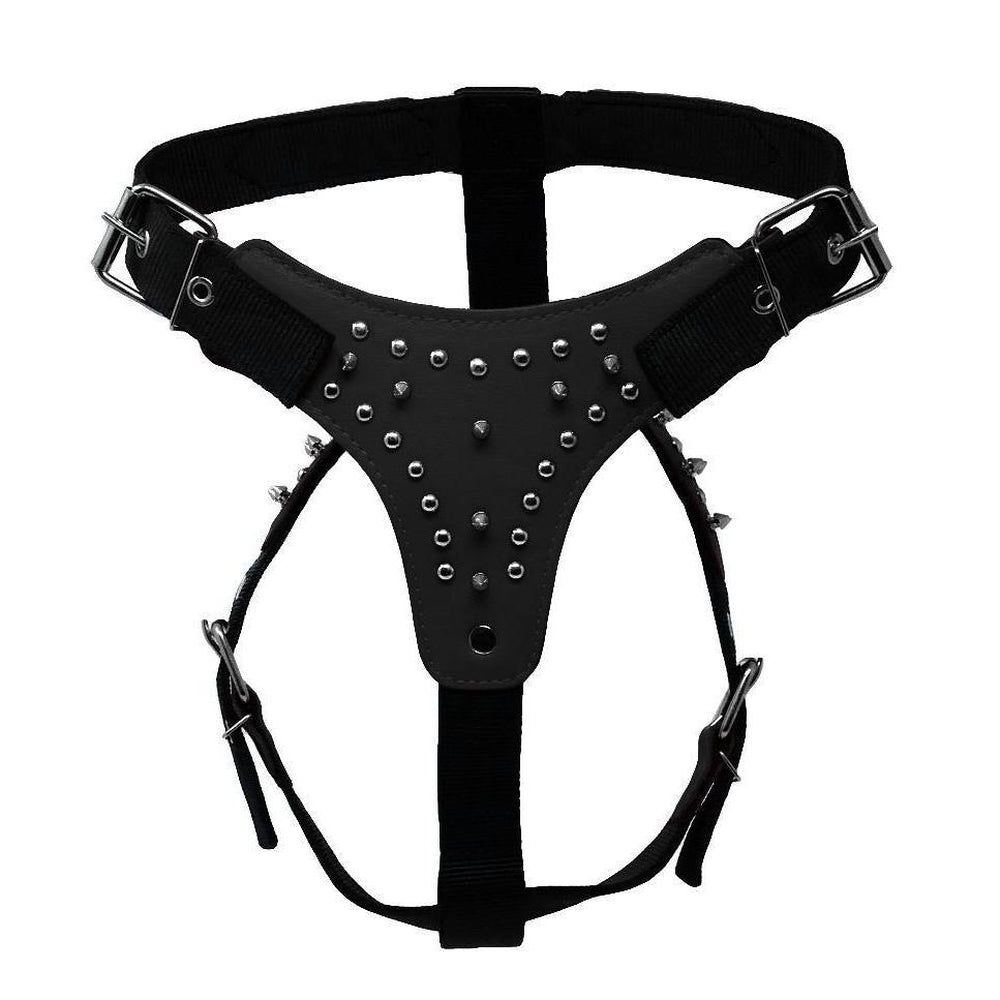 Leather + Nylon Spike Harness