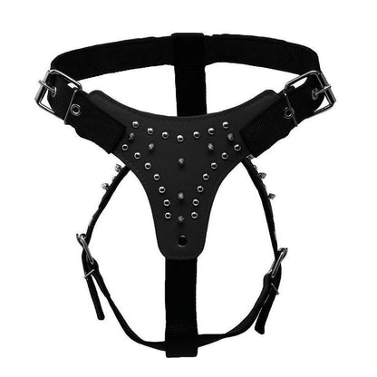 Leather + Nylon Spike Harness