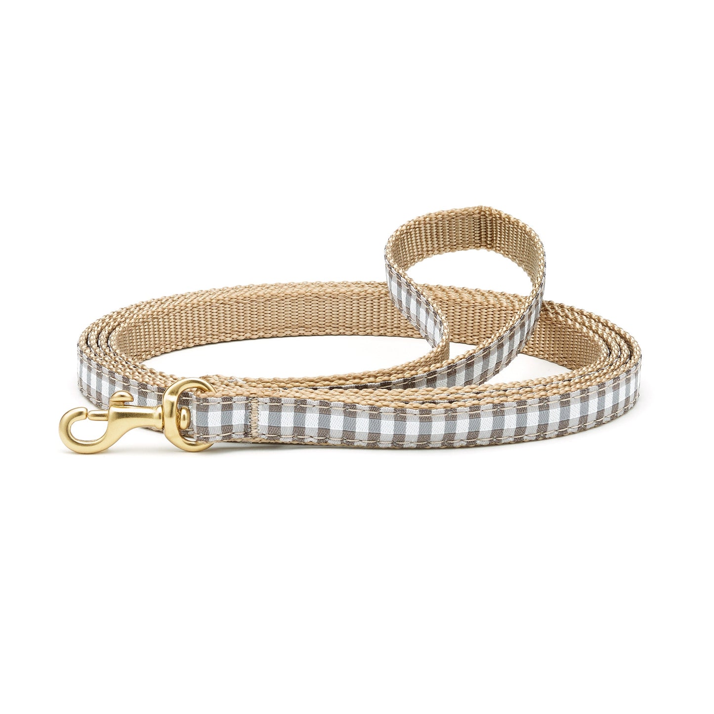 Gray Buffalo Check Small Breed Dog Lead