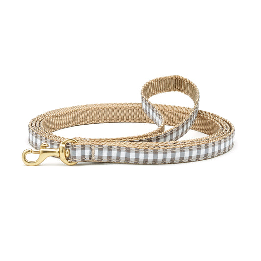 Gray Buffalo Check Small Breed Dog Lead