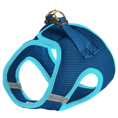 Navy and Aqua Small Dog Vest Harness