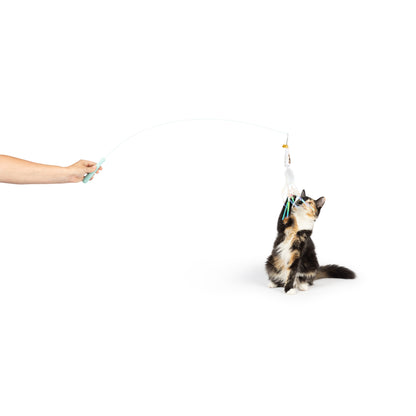 Wire Toto's & Pom Poms Wand 2pk Cat Toy