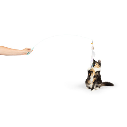 Wire Toto's & Pom Poms Wand 2pk Cat Toy