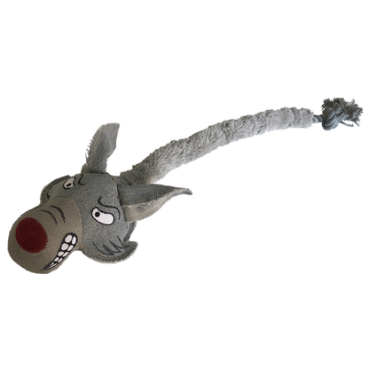 22" Safari Wolf Animal Toy with Embedded Ball & Rope