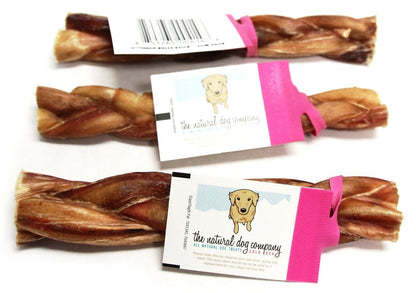 6" Standard Braided Bully Stick - Odor Free (Bulk) - Pack of 25