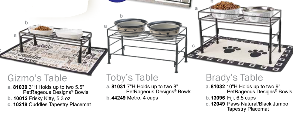 Diners and Raised Feeders, Set The Table
