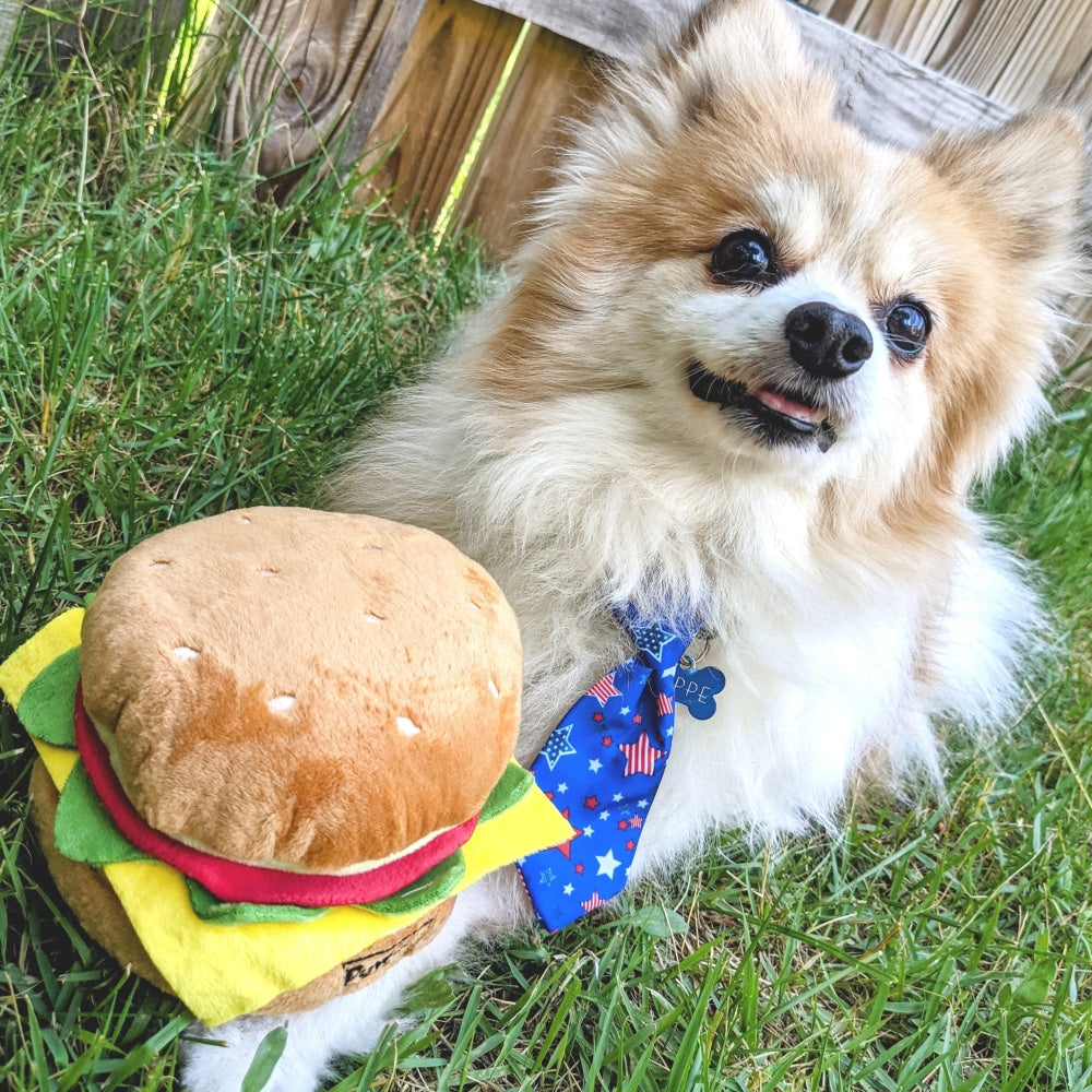 Hamburger Dog Toy