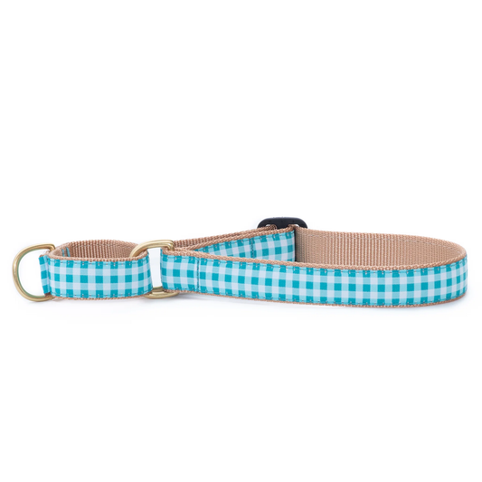 Turquoise Gingham Martingale