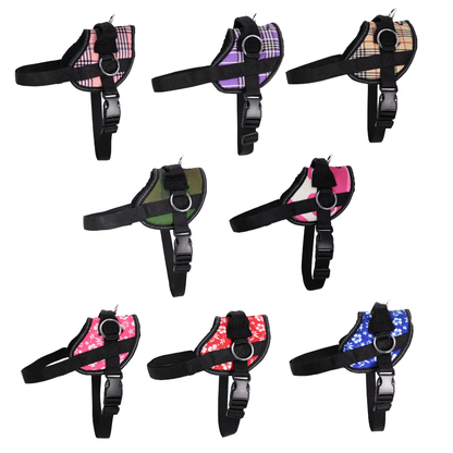 Reflective No-Pull Harness Plaid, Camo, and Hibiscus