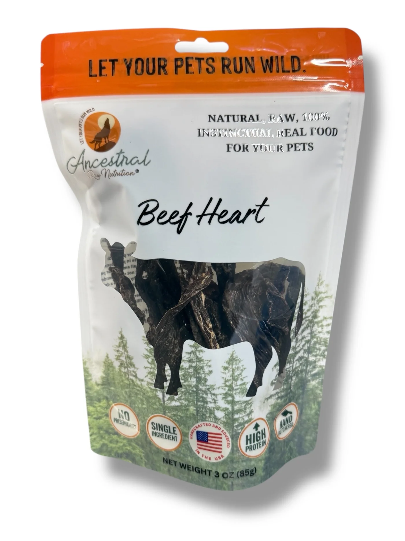 Dehydrated Beef Heart 3oz Bag