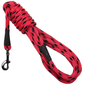 Mendota Pet Long Snap Leash 15 feet in red and black