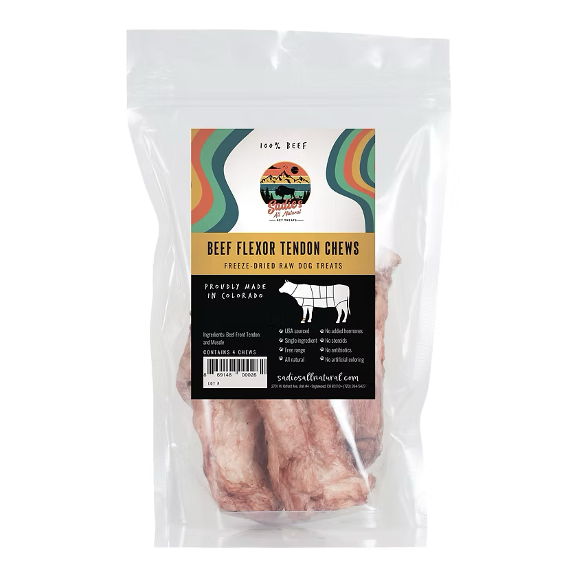 Beef Flexor Tendon (4 per bag)- Case of 6