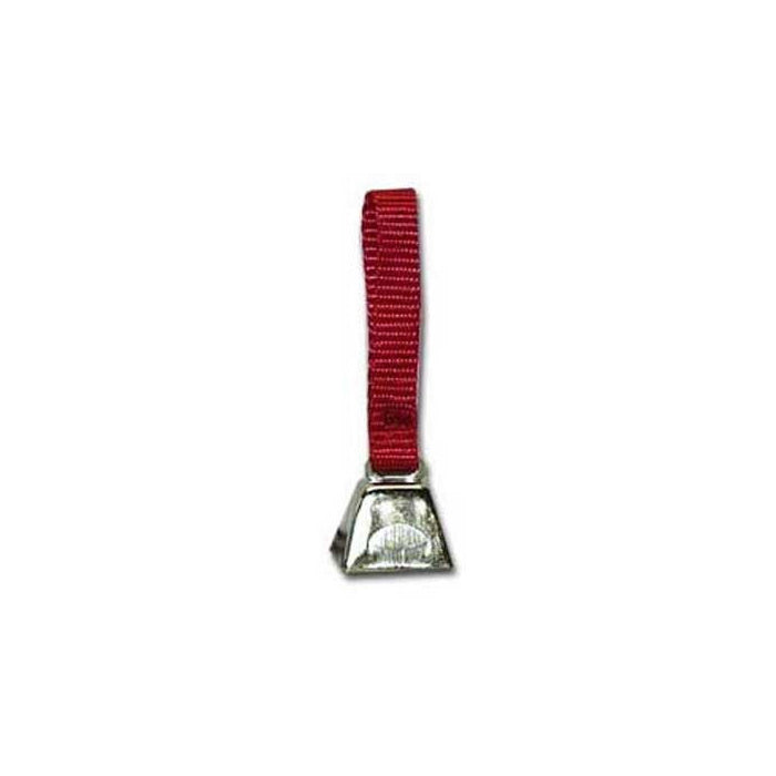 Leather Brothers Collar Bells with a red strap and silver bell