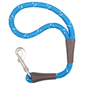 Mendota Pet Snap Traffic Leash in blue with white flecks, 16 inches by 1/2 inch, with a silver snap