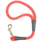 Mendota Pet Snap Traffic Leash handle in coral, 16 inches by 1/2 inch, with a brass snap hook