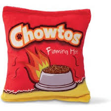 Chowtos Flaming Hot dog toy