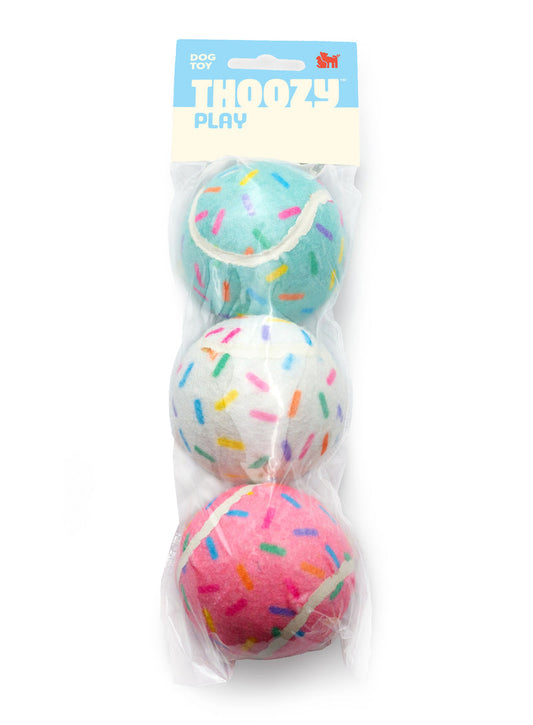 Birthday Sprinkle Tennis Ball 3pk 2.5"
