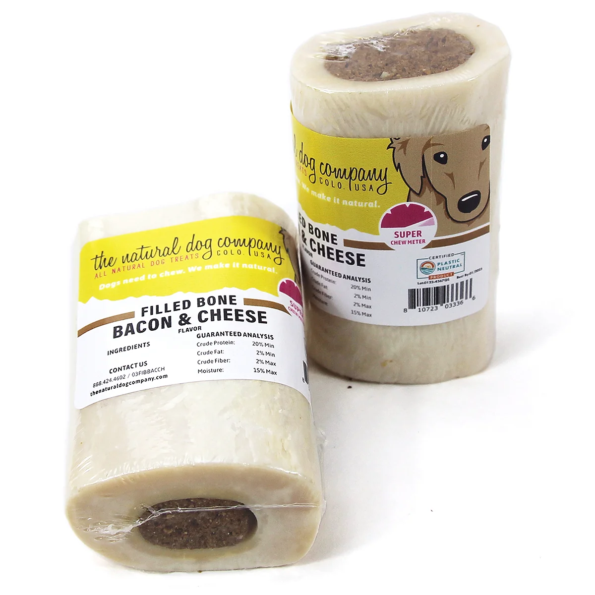 3-4" Bacon and Cheese Filled Bones- Pack of 10