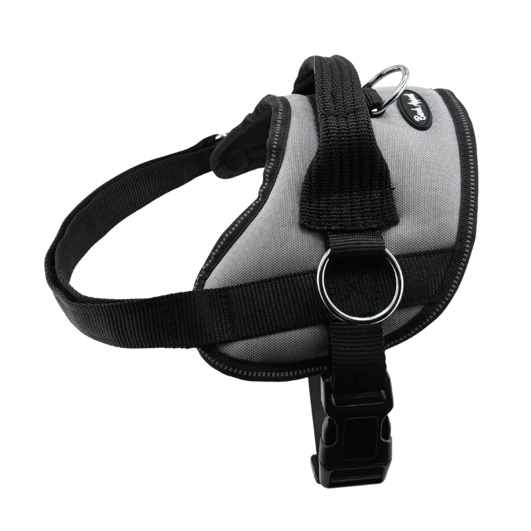Bark Appeal Reflective No-Pull Harness Solids in gray and black