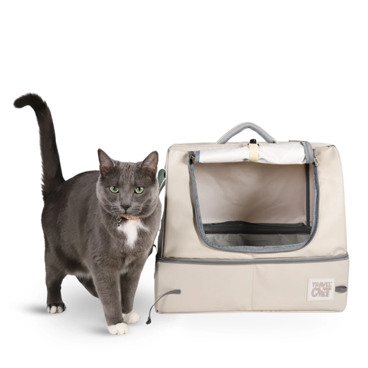 "The Porta-Pawty+" Covered Travel Litter Box-Portable Bathroom for Cats