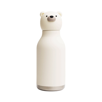 Asobu Bestie Animal Bottle, 16oz, with a polar bear head as the lid