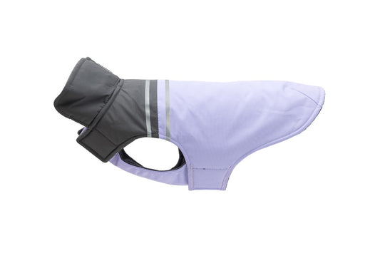 RC Pet Products Vista Coat in light purple and grey with reflective stripes